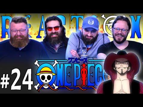 One Piece #24 REACTION!! "Hawk-Eyes Mihawk! Swordsman Zoro Falls into the Sea!"