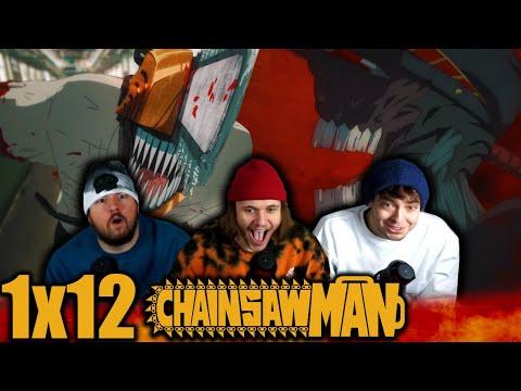 THE BEST FIGHT YET!! | Chainsaw Man 1x12 "KATANA VS. CHAINSAW" Group Reaction!