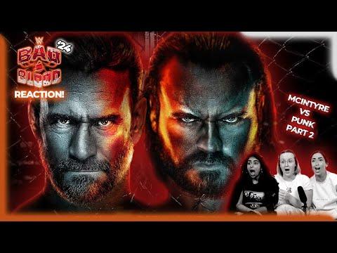 McIntyre vs Punk PART 2 | The girls react to Hell in a Cell at #wwe Bad Blood 2024!