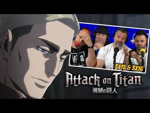 First time watching Attack on Titan reaction episodes 3x15 & 3x16 (Sub)