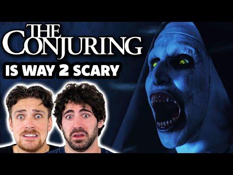 Easily scared man-babies freak out watching *THE CONJURING 2*
