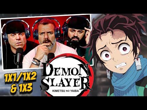 Demon Slayer reaction season 1 episode 1/2/3 (DUB)