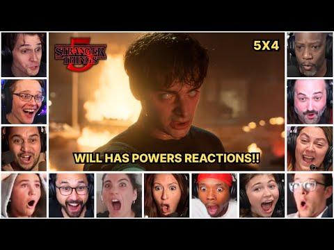 Reactors Reacting To Will Has Powers | Stranger Things 5x4 Reaction Mashup