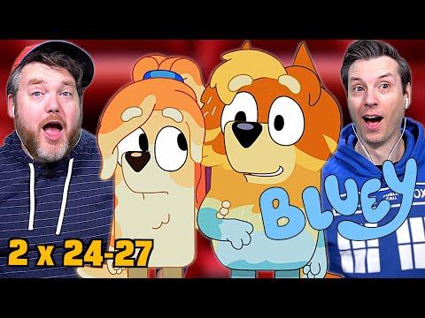 Newish Dad Watches Bluey S2 Piggyback, Seesaw, Double Babysitter, X-Mas Swim for the First Time