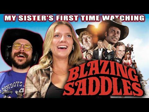 My Sister's First Time Watching Blazing Saddles (1974) | Berly's Movie Reaction | Is This Offensive?