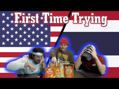 American Guys Try Snacks From Thailand For The First Time!!