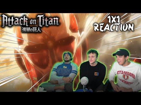 FIRST TIME WATCHING ANIME!! | Attack on Titan 1x1 "The Fall of Shiganshina Part 1" Reaction!!