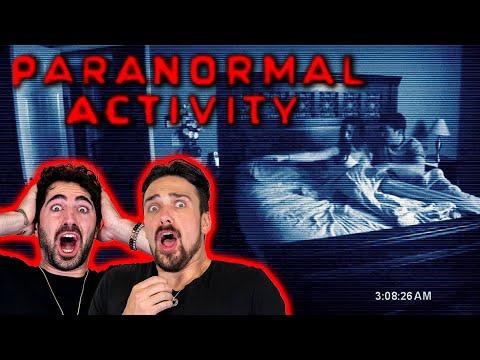 Easily scared man-babies watch *PARANORMAL ACTIVITY*
