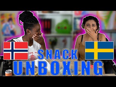 Snack Unboxing (Part 1) | Norway / Sweden | We try Djungelvrål!!